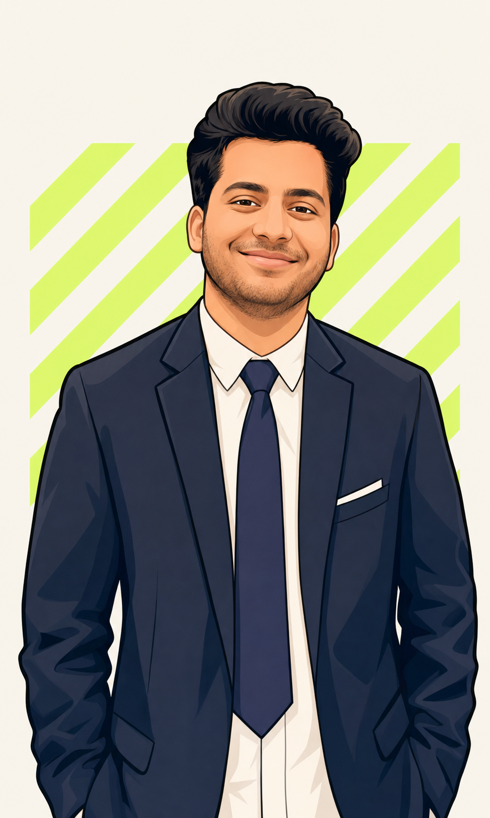 Illustrated portrait of Lokesh Shanmugam